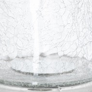 Silver Smoked Midnight Glass Top Tall Candle Pillar Holder