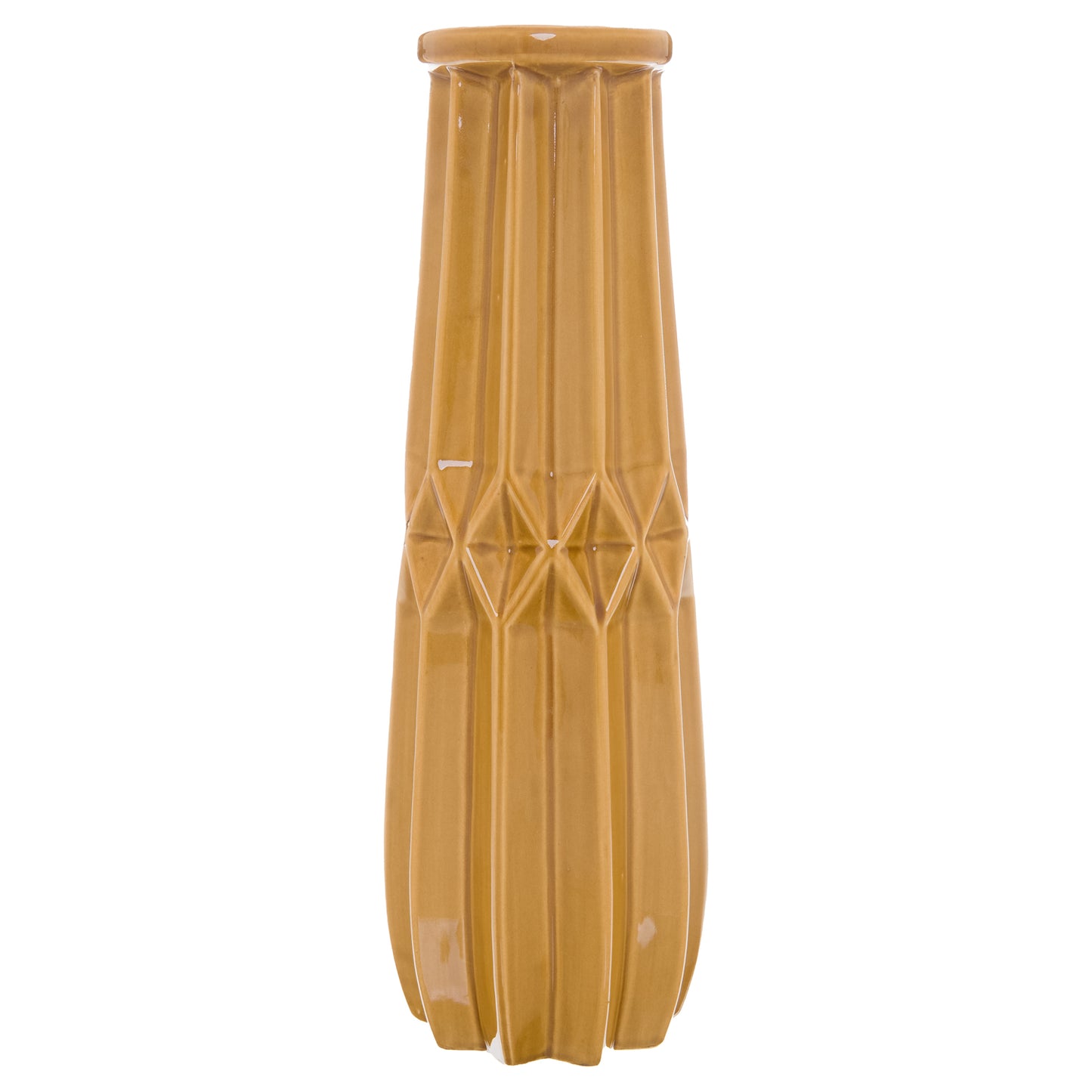 Tall Ochre Vase