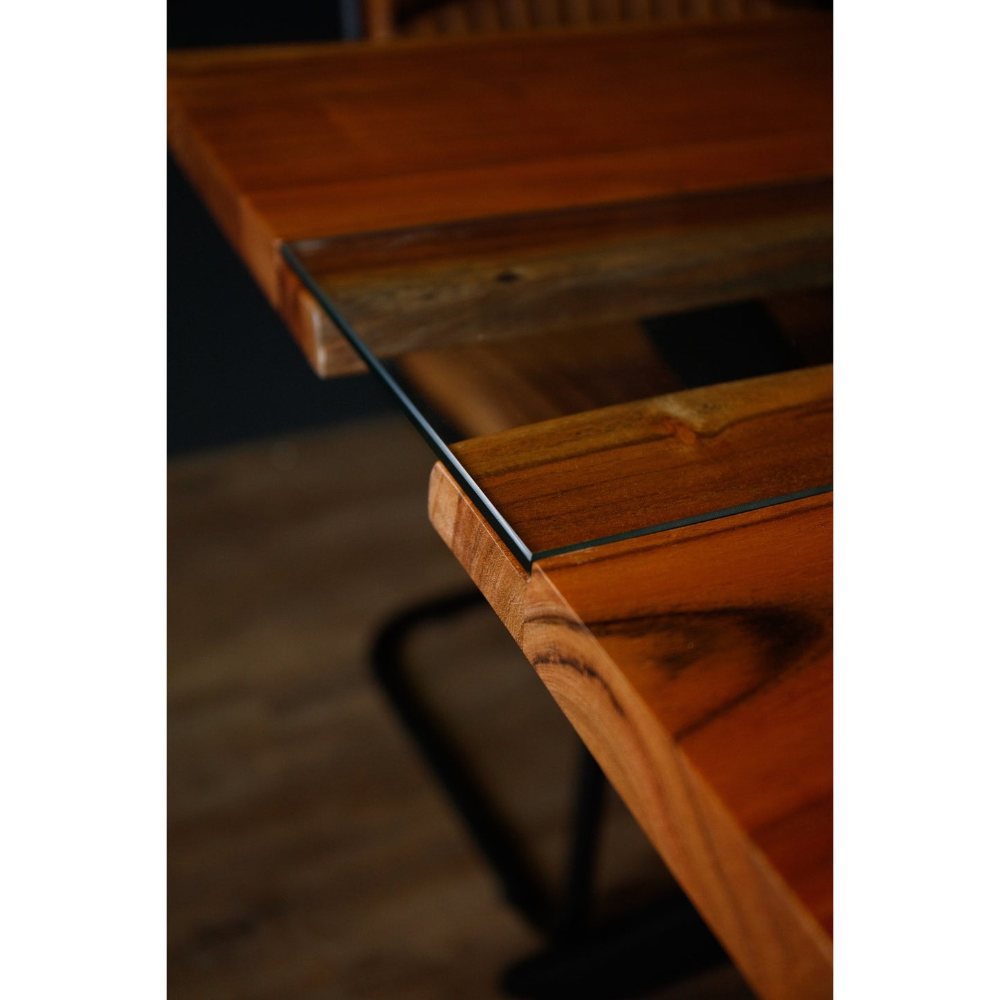 Live Edge Square River Dining Table