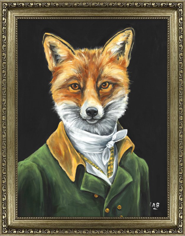 Dapper Fox by Louise Brown Framed Picture