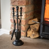 Black Duchess Top Fireplace Companion Set