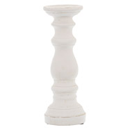 Matt White Ceramic Column Candle Holder