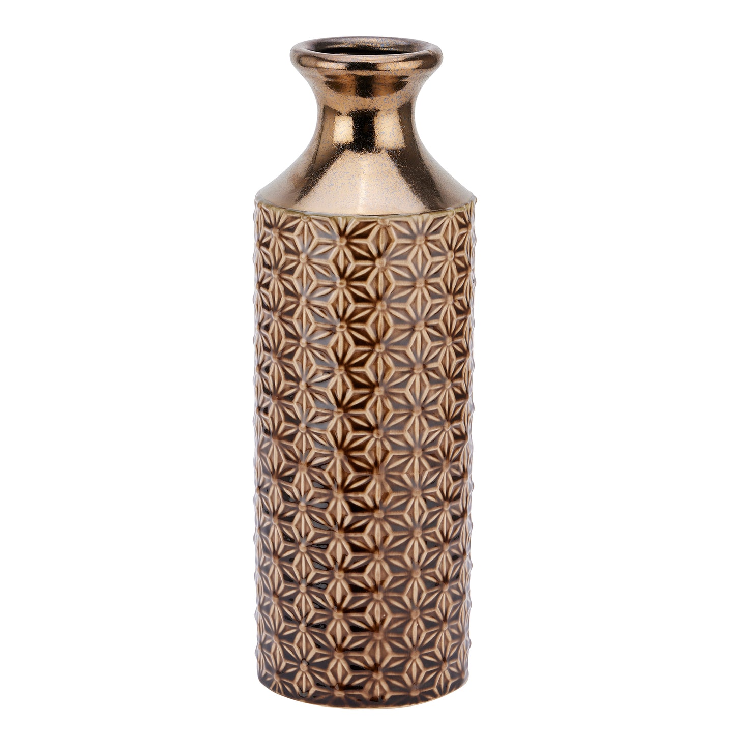 Caramel Fluted Vase