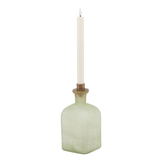 Burnished Dipped and Aged Brass Candle Holder Vase