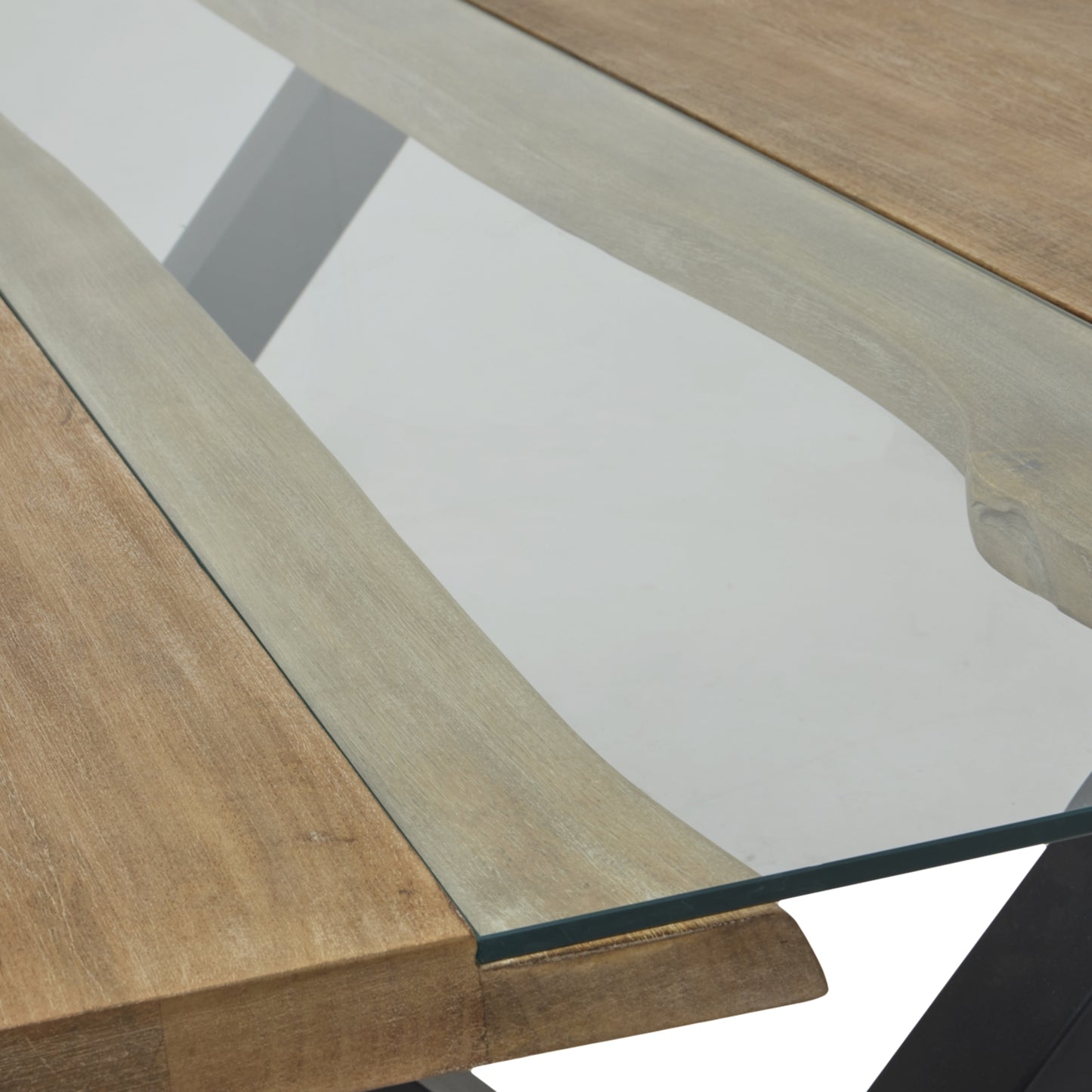 Live Edge Light Acacia River Dining Table