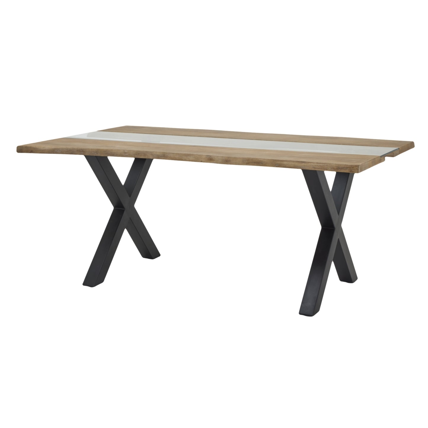 Live Edge Light Acacia River Dining Table