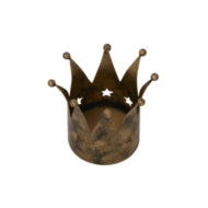Antique Gold Crown Candle Holder