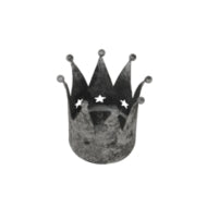 Antique Silver Crown Tealight Holder