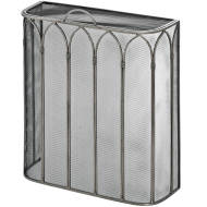 Gothic Antique Pewter Firescreen with intricate gothic design and antique pewter finish